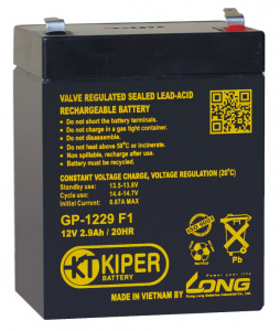 Аккумуляторная батарея Kiper GP-1229 F1 12V/2.9Ah