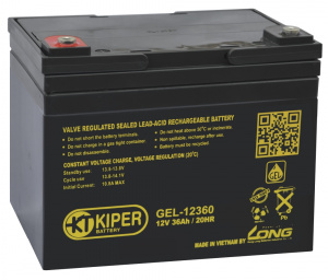 Аккумуляторная батарея гелевая Kiper GEL-12360 12V/36Ah