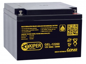 Аккумуляторная батарея гелевая Kiper GEL-12260 12V/26Ah